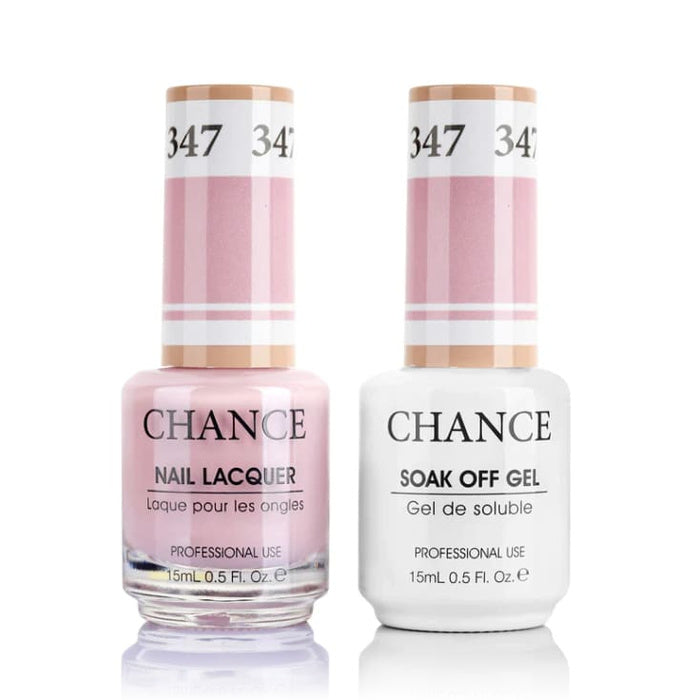 Chance Gel &amp; Lacquer Duo 347, pink crème, soak-off gel polish and matching nail lacquer, 0.5 oz each
