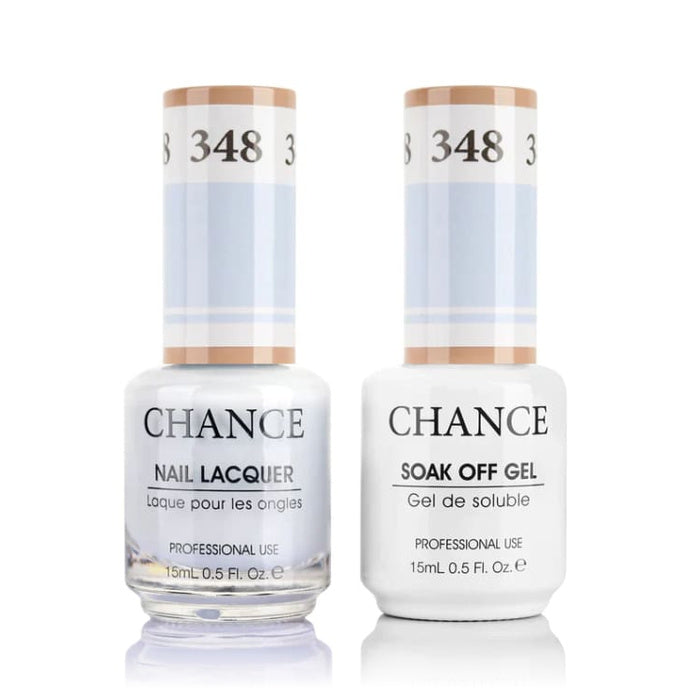 Chance Gel &amp; Lacquer Duo 348, blue crème, soak-off gel polish and matching nail lacquer, 0.5 oz each