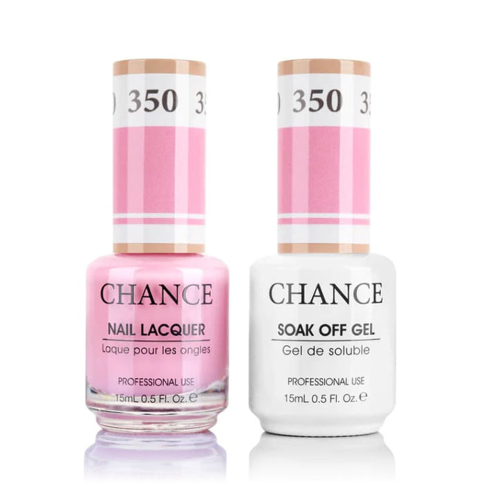Chance Gel &amp; Lacquer Duo 350, pink crème, soak-off gel polish and matching nail lacquer, 0.5 oz each