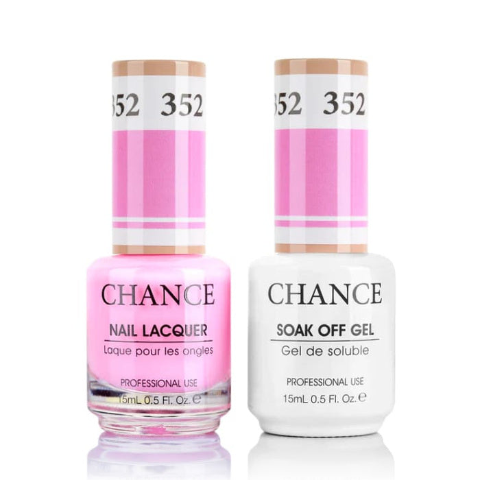 Chance Gel &amp; Lacquer Duo 352, pink crème, soak-off gel polish and matching nail lacquer, 0.5 oz each