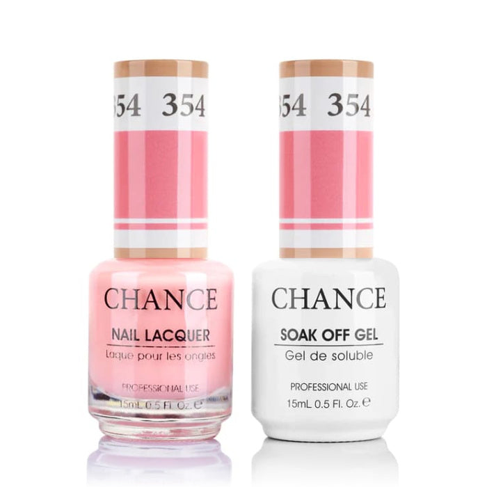 Chance Gel &amp; Lacquer Duo 354, pink crème, soak-off gel polish and matching nail lacquer, 0.5 oz each
