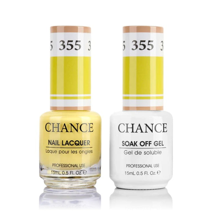 Chance Gel &amp; Lacquer Duo 355, yellow crème, soak-off gel polish and matching nail lacquer, 0.5 oz each