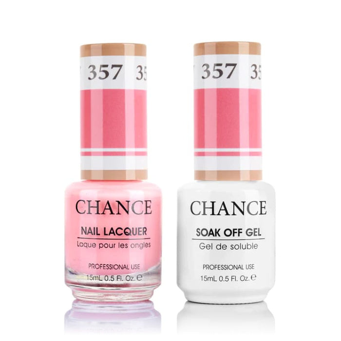 Chance Gel &amp; Lacquer Duo 357, pink crème, soak-off gel polish and matching nail lacquer, 0.5 oz each