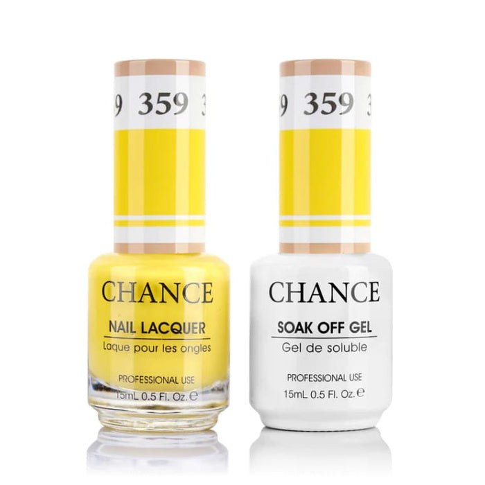 Chance Gel &amp; Lacquer Duo 359, yellow crème, soak-off gel polish and matching nail lacquer, 0.5 oz each