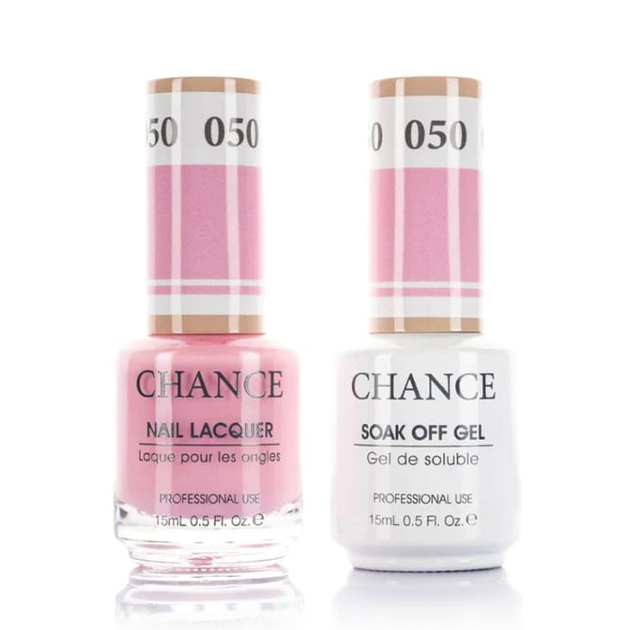 Chance Gel &amp; Lacquer Duo 050, pink crème, soak-off gel polish and matching nail lacquer, 0.5 oz each