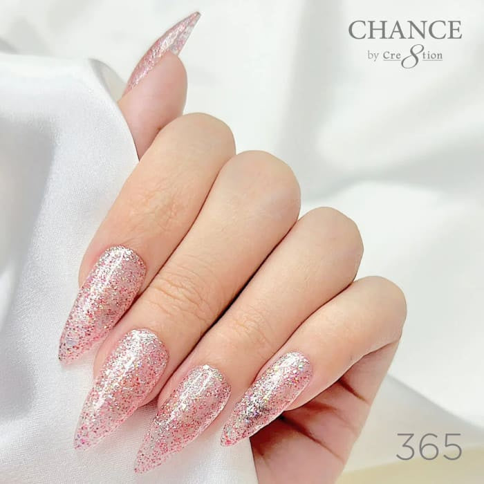 Chance Diamond Dust 365 gel polish on long stiletto nails