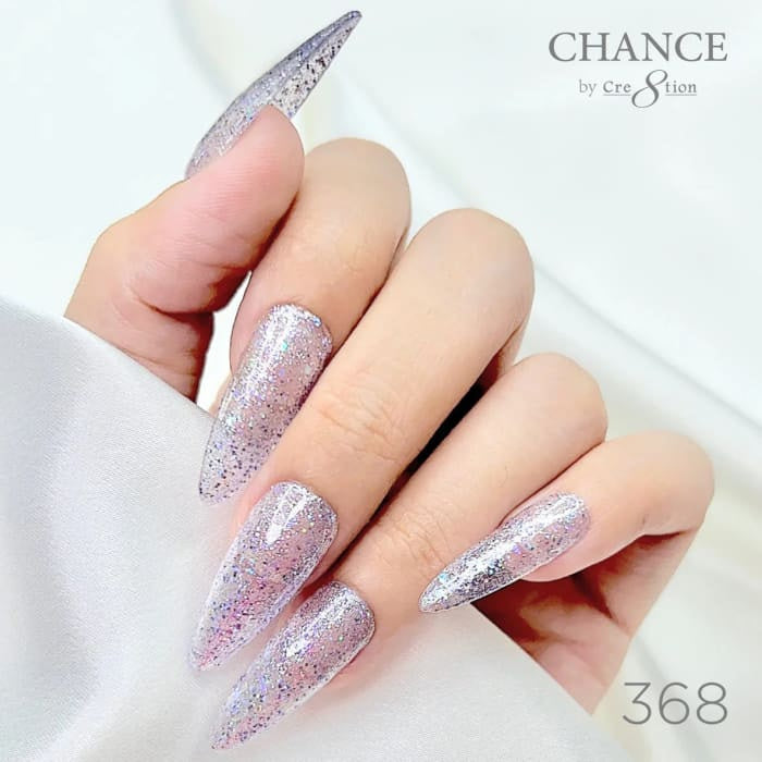 Chance Diamond Dust 368 gel polish on long stiletto nails