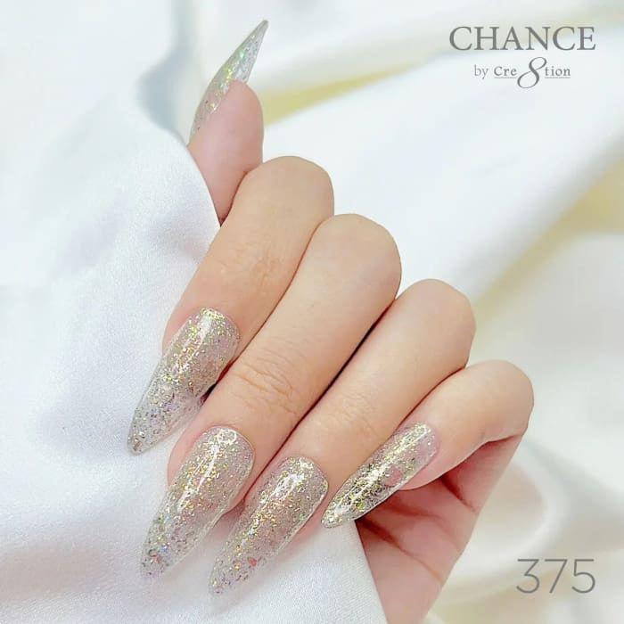 Chance Diamond Dust 375 gel polish on long stiletto nails