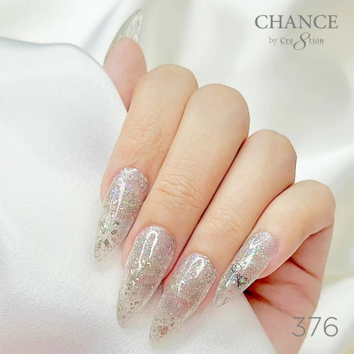 Chance Diamond Dust 376 gel polish on long stiletto nails