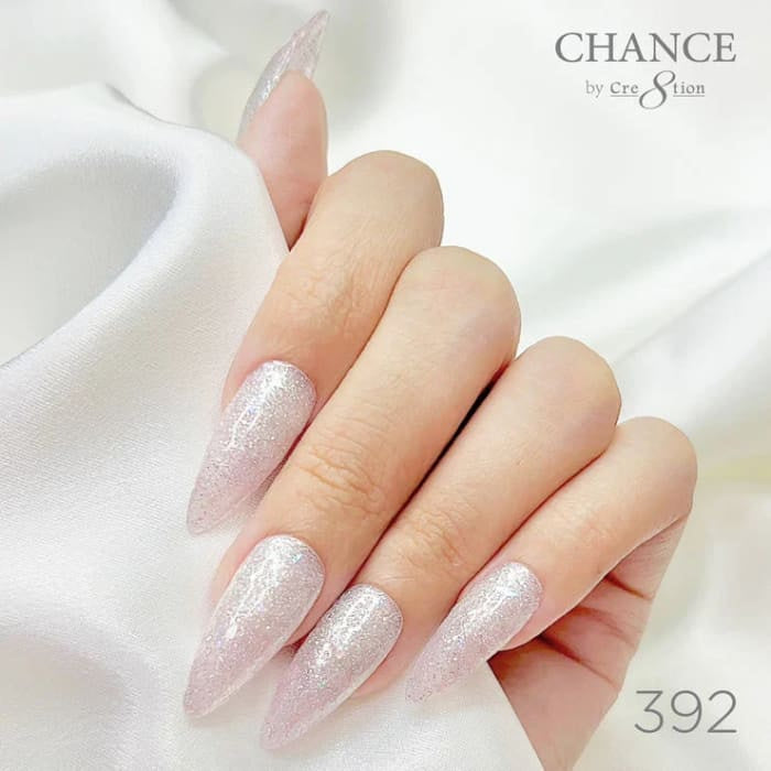 Chance Diamond Dust 392 gel polish on long stiletto nails