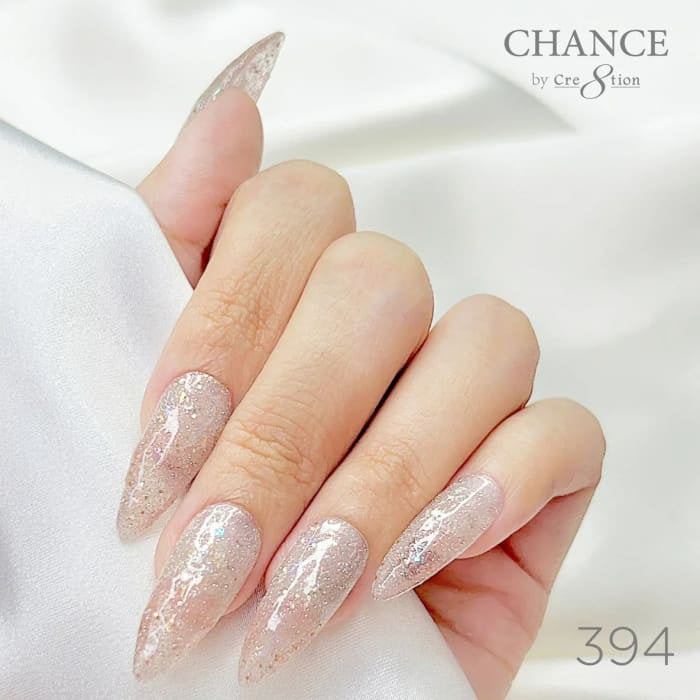 Chance Diamond Dust 394 gel polish on long stiletto nails