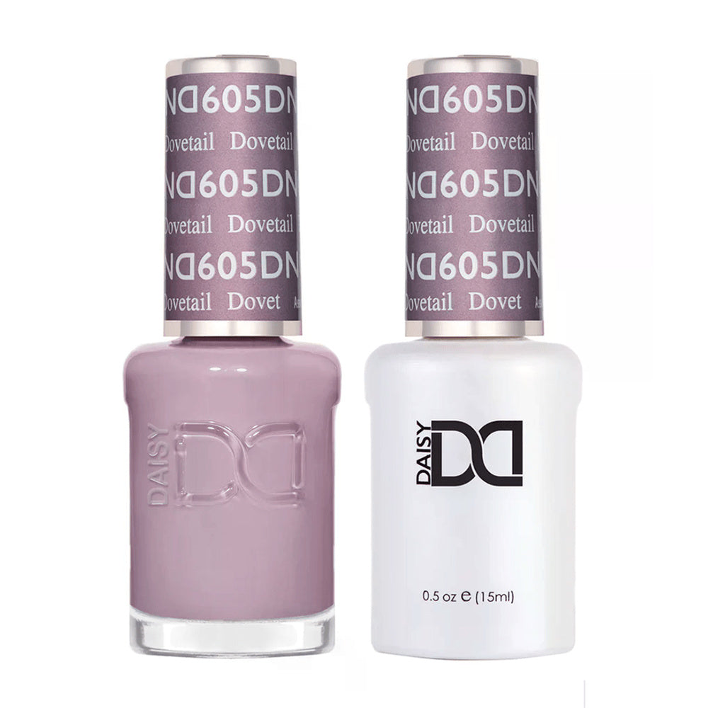 DND Duo 605 Dovetail, gel polish and matching nail lacquer bottles