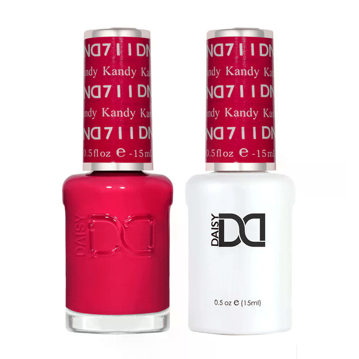 DND Duo 711 Kandy, gel polish and matching nail lacquer bottles