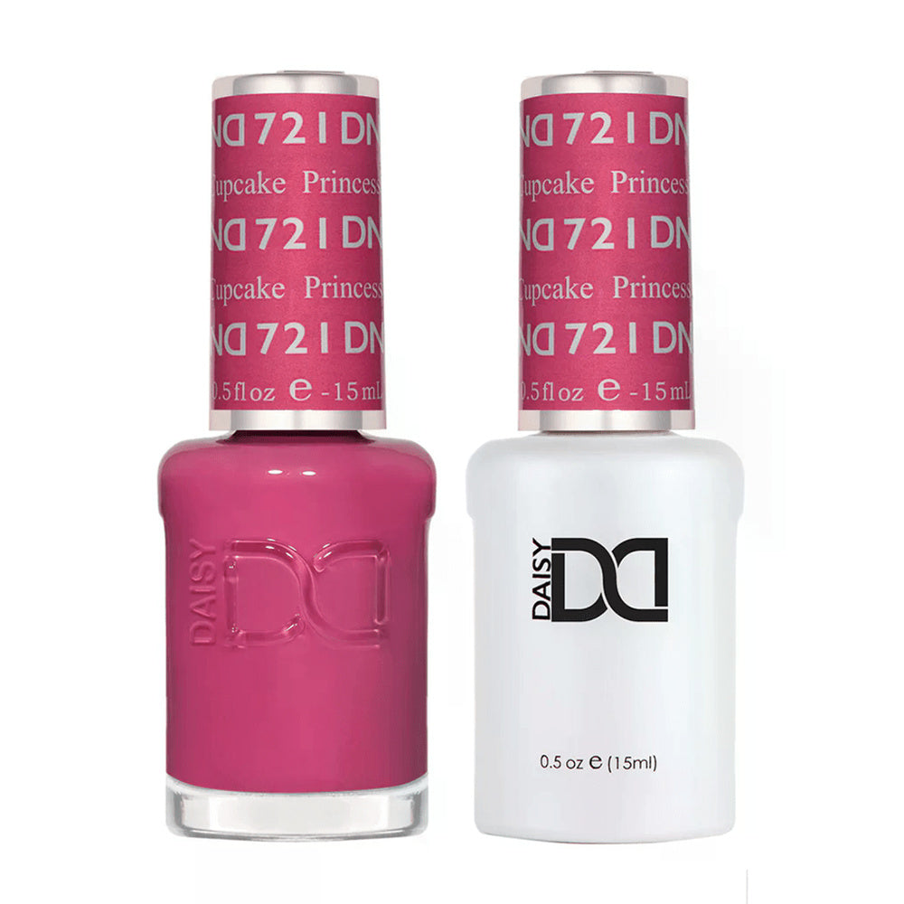 DND Duo 721 Princess Cupcake, gel polish and matching nail lacquer bottles