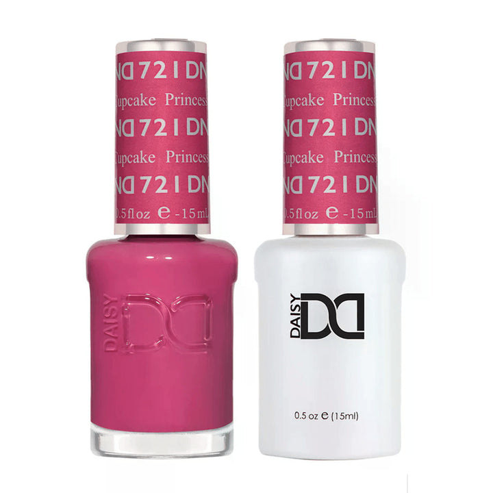 DND Duo 721 Princess Cupcake, gel polish and matching nail lacquer bottles