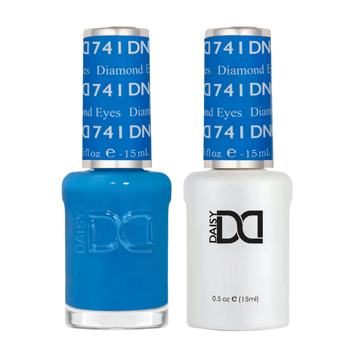 DND Duo 741 Diamond Eyes, gel polish and matching nail lacquer bottles