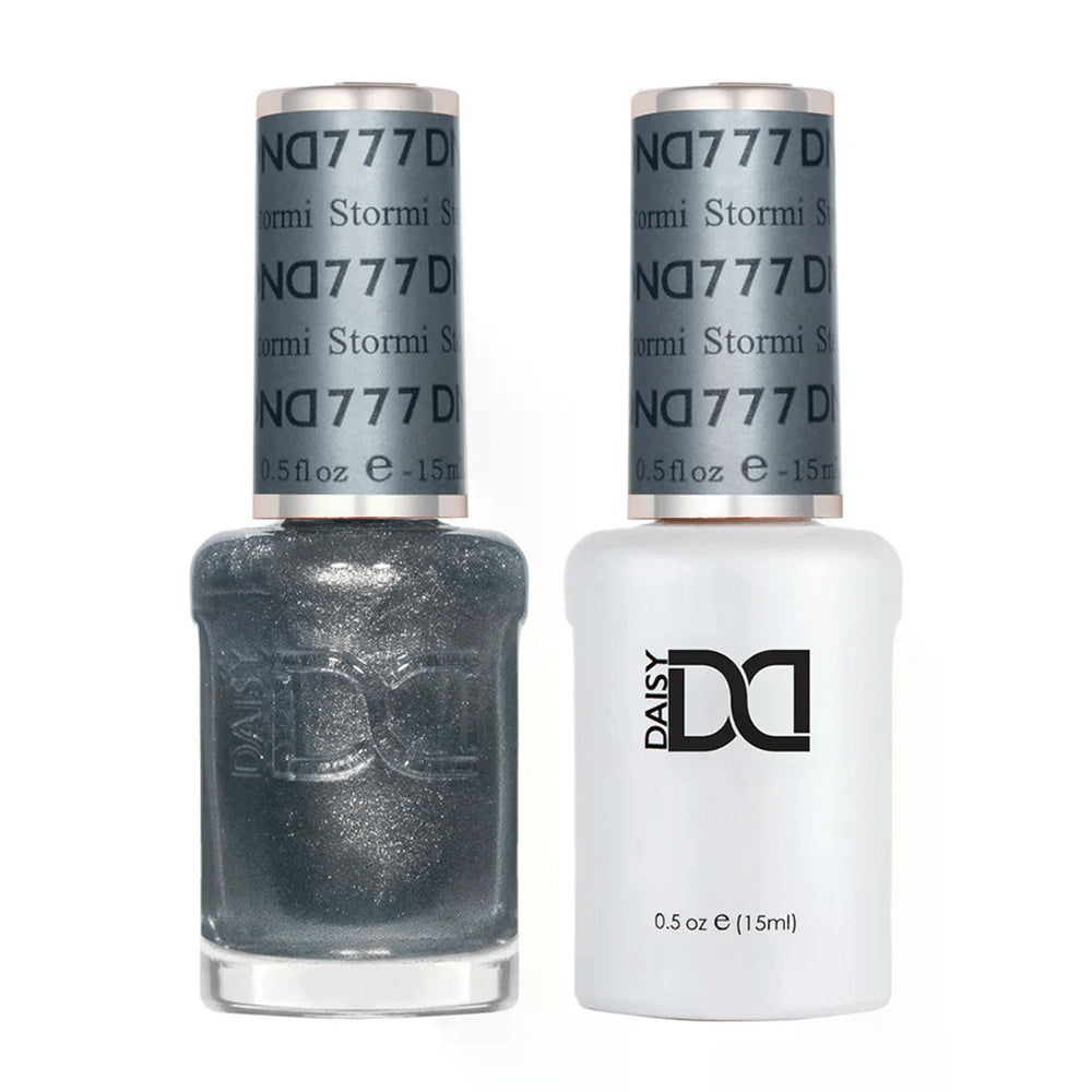 DND Duo 777 Stormi, gel polish and matching nail lacquer bottles