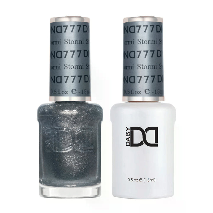 DND Duo 777 Stormi, gel polish and matching nail lacquer bottles
