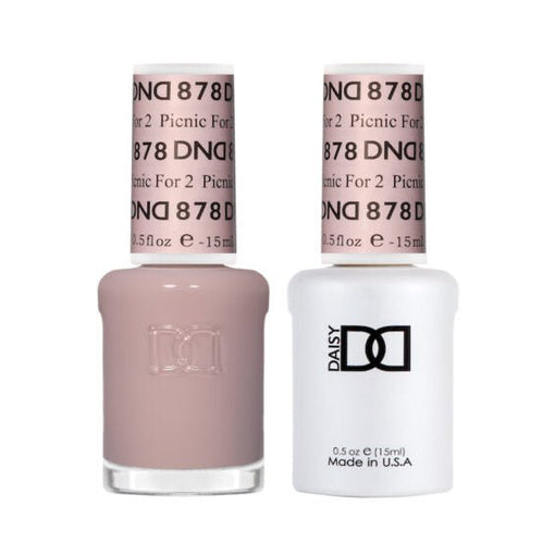 DND Duo 878 Picnic For 2, gel polish and matching nail lacquer bottles