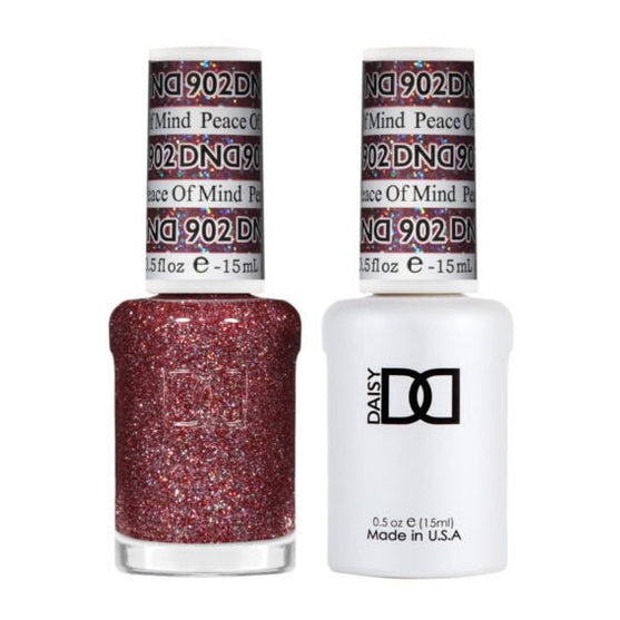 DND Duo 902 Peace Of Mind, gel polish and matching nail lacquer bottles