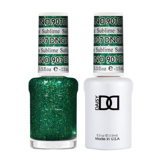 DND Duo 907 Sublime, gel polish and matching nail lacquer bottles