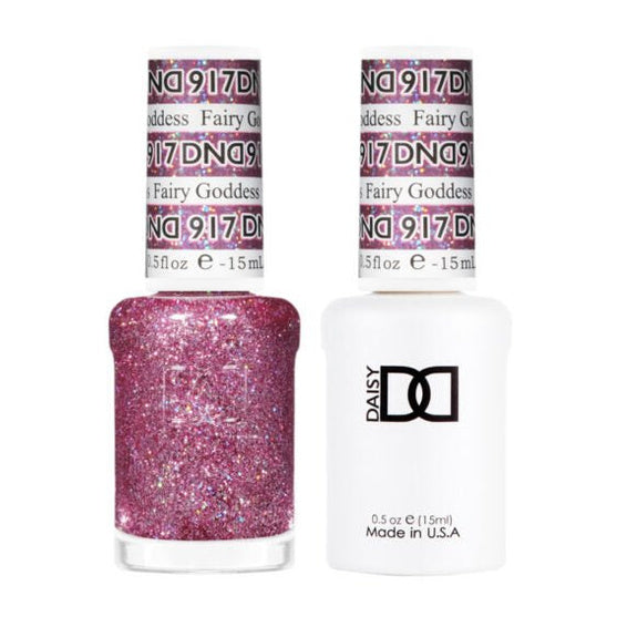 DND Duo 917 Fairy Goddess, gel polish and matching nail lacquer bottles