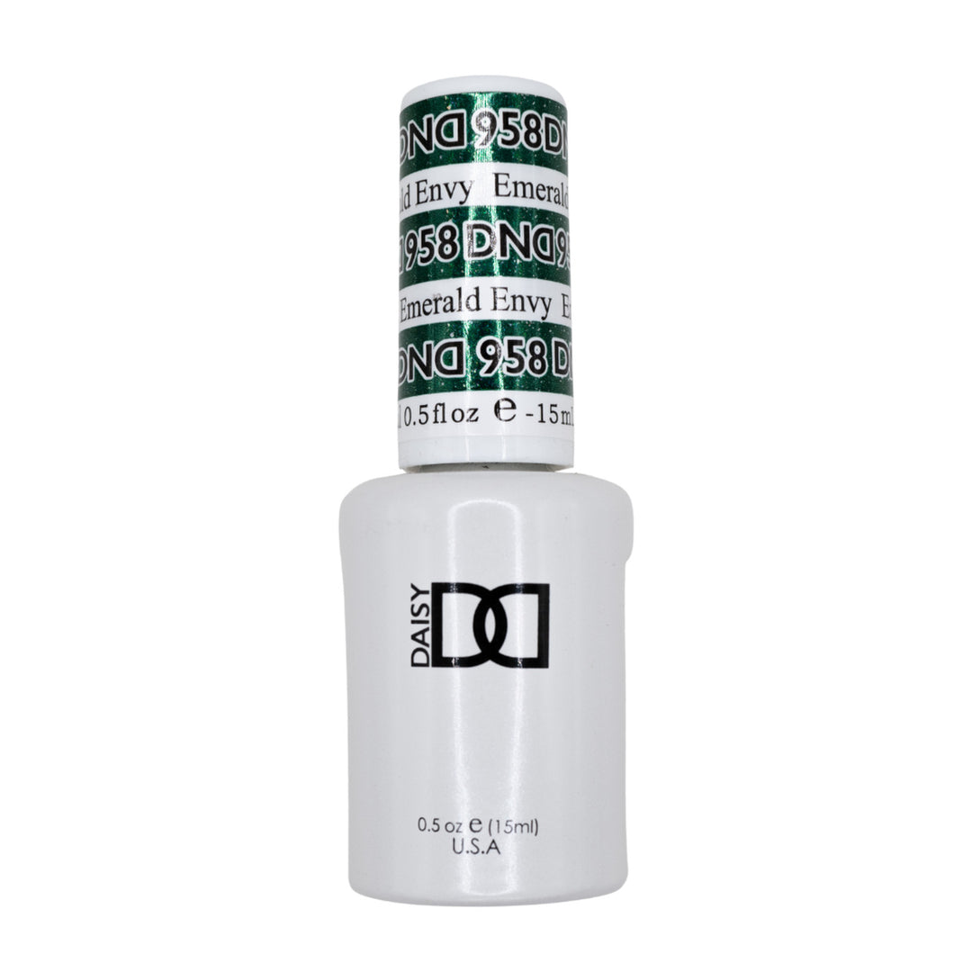 DND Duo 958 Emerald Envy, gel polish bottle
