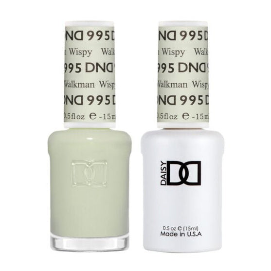 DND Duo 995 Walkman Wispy, gel polish and matching nail lacquer bottles
