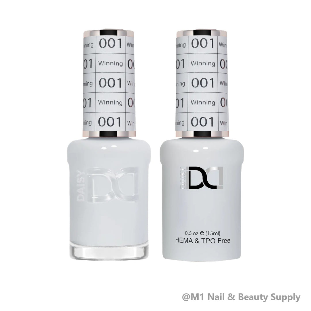 DND HEMA & TPO Free 001 Winning - gel polish and matching lacquer duo