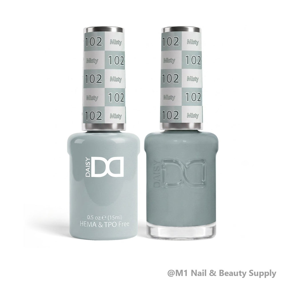 DND HEMA & TPO Free 102 Mitsty - gel polish and matching lacquer duo