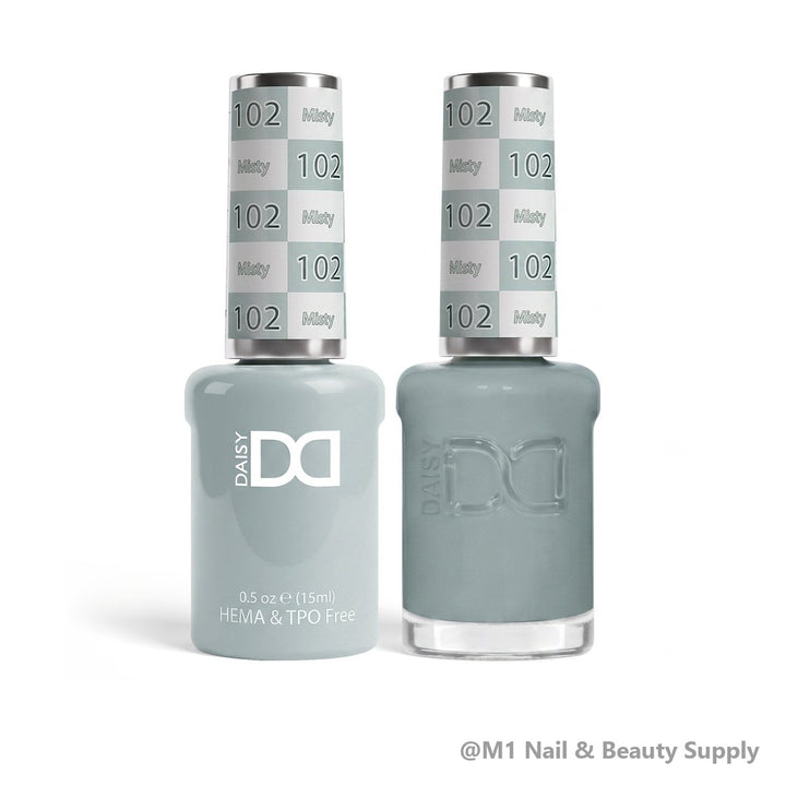 DND HEMA &amp; TPO Free 102 Mitsty - gel polish and matching lacquer duo