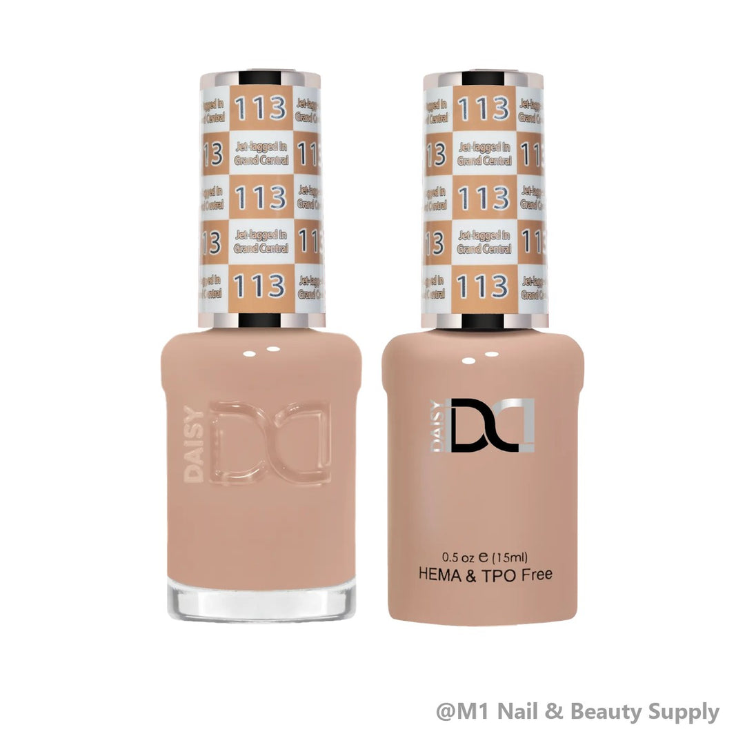 DND HEMA &amp; TPO Free 113 Jet-lagged In Grand Central - gel polish and matching lacquer duo