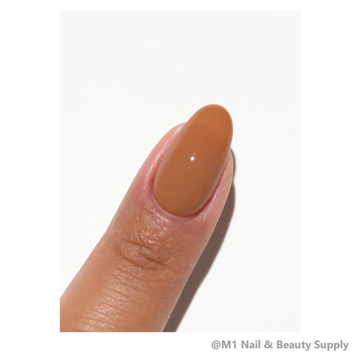 DND HEMA &amp; TPO Free 114 Caramel Afterdark - shown on nails