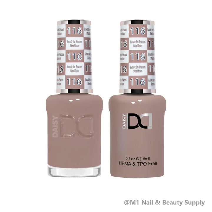 DND HEMA &amp; TPO Free 116 Lost In Penn Station - gel polish and matching lacquer duo