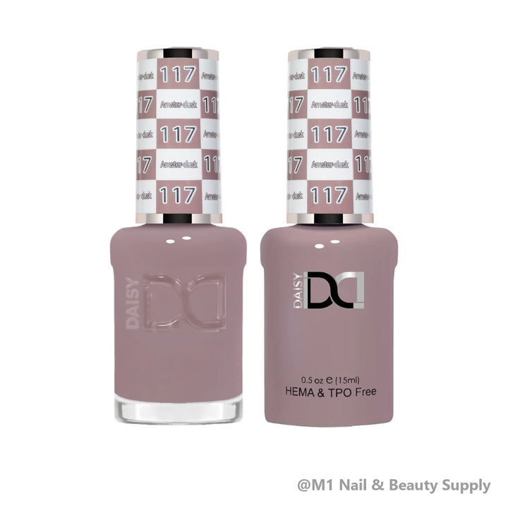 DND HEMA &amp; TPO Free 117 Amster-dusk - gel polish and matching lacquer duo