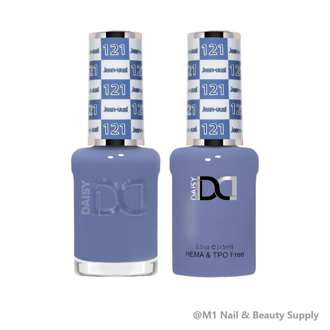 DND HEMA &amp; TPO Free 121 Jean-uus! - gel polish and matching lacquer duo