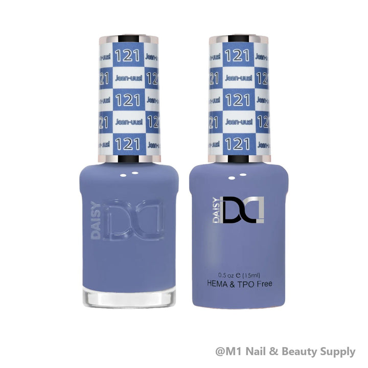 DND HEMA &amp; TPO Free 121 Jean-uus! - gel polish and matching lacquer duo