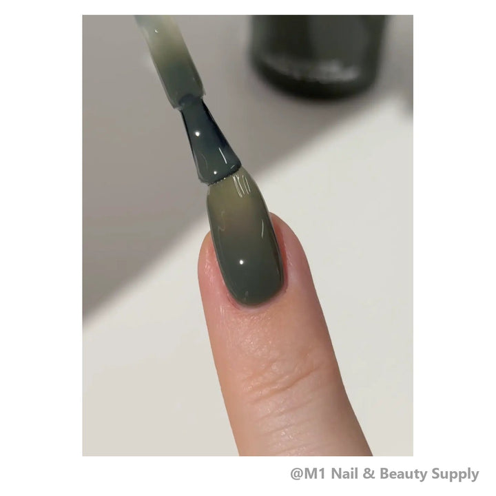 DND HEMA &amp; TPO Free 127 Matcha Stain Lips - shown on nails