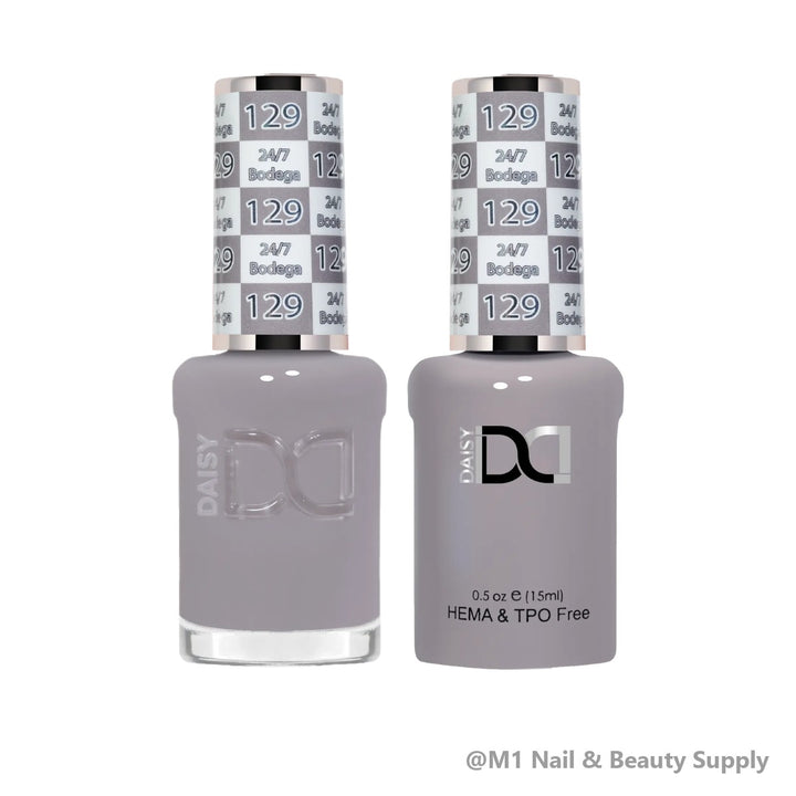 DND HEMA &amp; TPO Free 129 24/7 Bodega - gel polish and matching lacquer duo