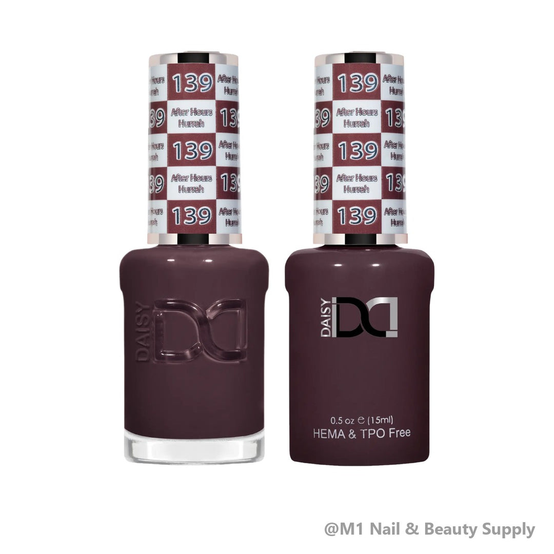 DND HEMA &amp; TPO Free 139 After Hours Hurrah - gel polish and matching lacquer duo