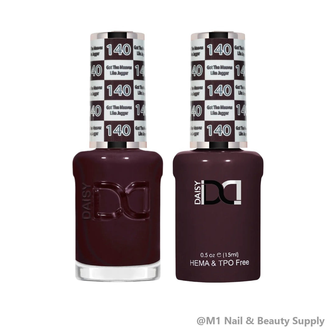 DND HEMA &amp; TPO Free 140 Got The Mauves Like Jagger - gel polish and matching lacquer duo