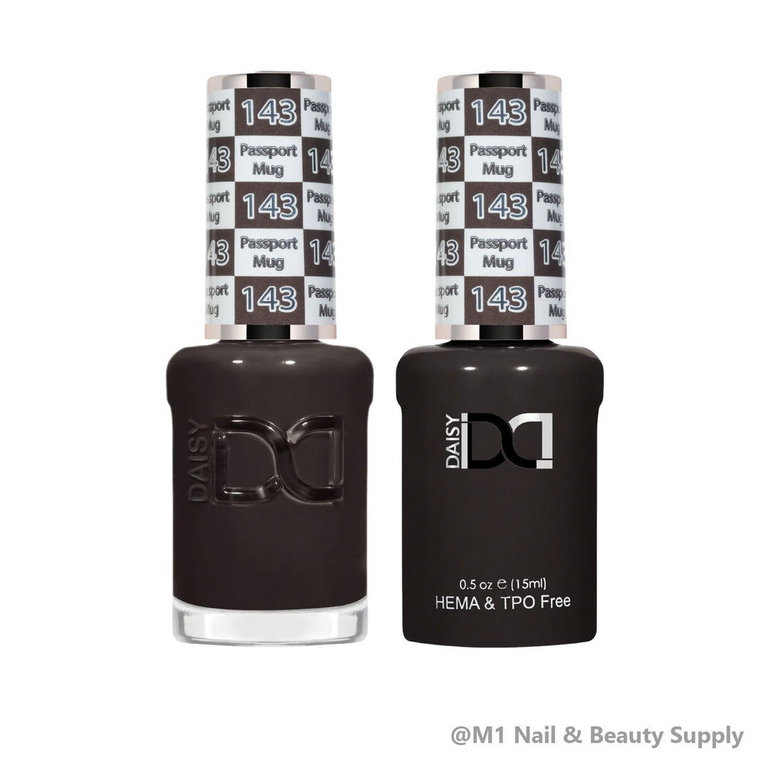 DND HEMA &amp; TPO Free 143 Passport Mug - gel polish and matching lacquer duo