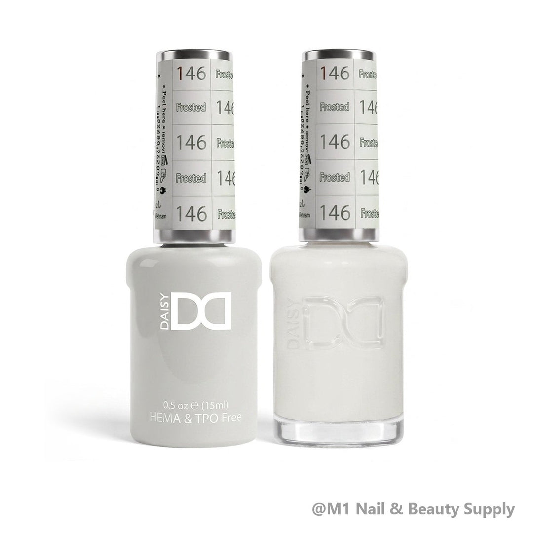 DND HEMA &amp; TPO Free 146 Frosted - gel polish and matching lacquer duo