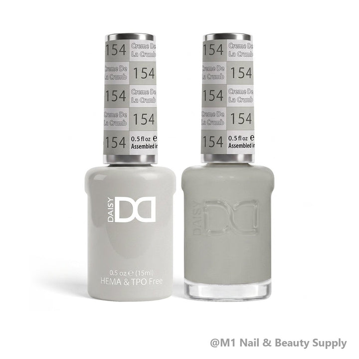 DND HEMA &amp; TPO Free 154 Creme De LA Crumb - gel polish and matching lacquer duo