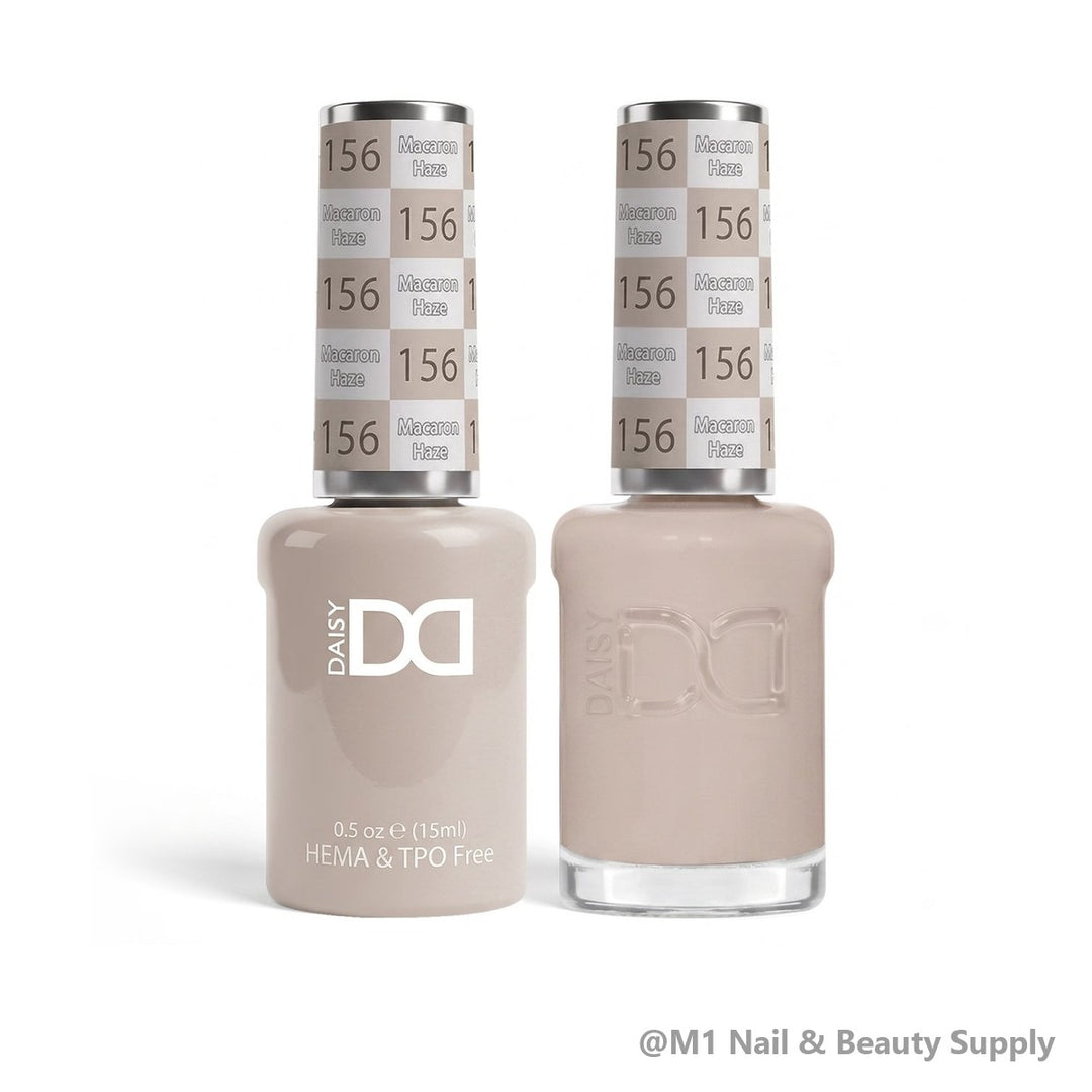 DND HEMA &amp; TPO Free 156 Macaron Haze - gel polish and matching lacquer duo