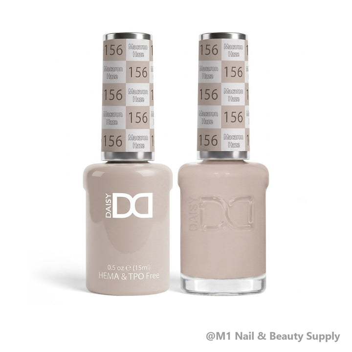 DND HEMA &amp; TPO Free 156 Macaron Haze - gel polish and matching lacquer duo