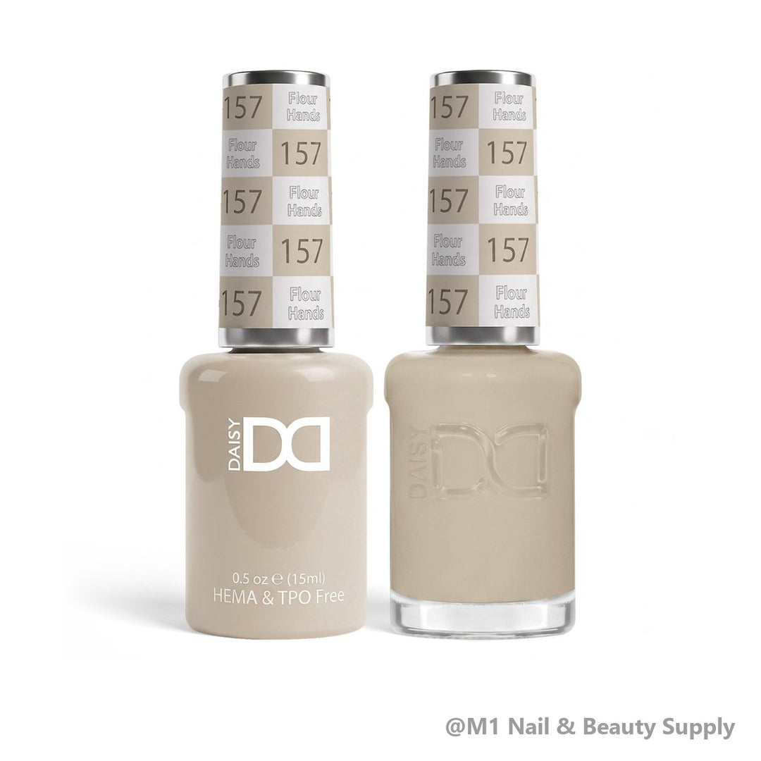 DND HEMA &amp; TPO Free 157 Flour Hands - gel polish and matching lacquer duo