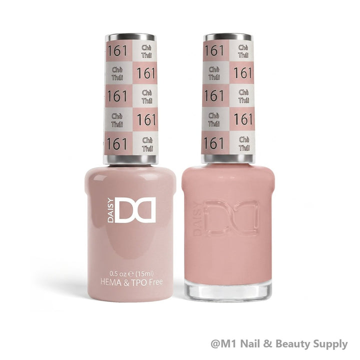 DND HEMA &amp; TPO Free 161 Chè Thái - gel polish and matching lacquer duo