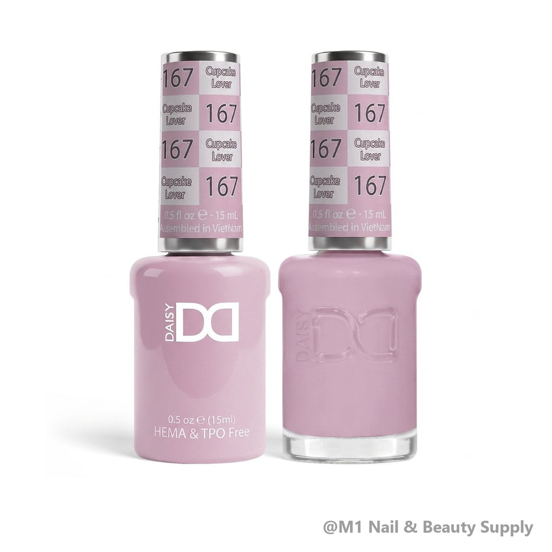 DND HEMA &amp; TPO Free 167 Cupcake Lover - gel polish and matching lacquer duo
