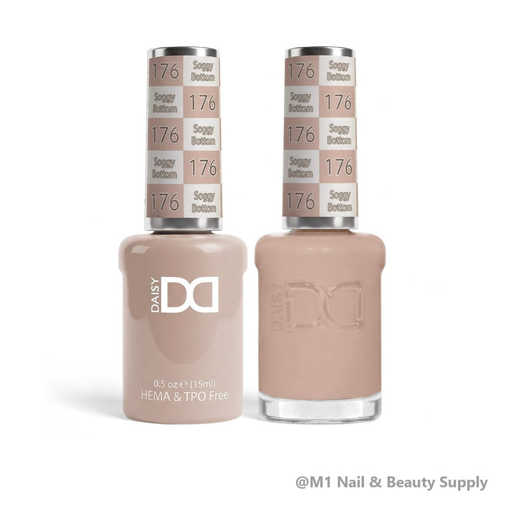 DND HEMA &amp; TPO Free 176 Soggy Bottom - gel polish and matching lacquer duo